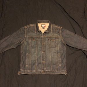 Men’s blue anchor blue demin jacket XL